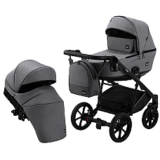 Коляска 2 в 1 Bair Kiwi Soft BKS-218 Cерый - графит (кожа)
