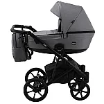 Коляска 2 в 1 Bair Kiwi Soft BKS-218 Cерый - графит (кожа)