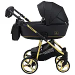 Коляска 2 в 1 Adamex Barcelona Polar (Gold) BR442 Черный