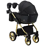Коляска 2 в 1 Adamex Barcelona Polar (Gold) BR442 Черный