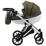 Коляска 2 в 1 Bair Next White эко кожа 59 Хаки
