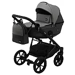 Коляска 2 в 1 Bair Kiwi эко кожа BK-21/15 Серый - графит