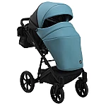 Коляска 2 в 1 Bair Kiwi еко шкіра BK-7/15 Блакитний - чорний