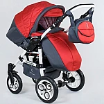 Универсальная коляска 2 в 1 Victoria Gold Saturn Красный с серым (0140-C18)