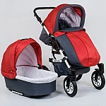 Универсальная коляска 2 в 1 Victoria Gold Saturn Красный с серым (0140-C18)