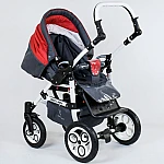 Универсальная коляска 2 в 1 Victoria Gold Saturn Красный с серым (0140-C18)
