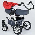 Универсальная коляска 2 в 1 Victoria Gold Saturn Красный с серым (0140-C18)