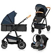 Коляска 3 в 1 Lionelo Amber Blue Navy