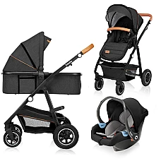 Коляска 3 в 1 Lionelo Amber Grey Graphite