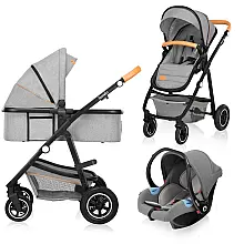 Коляска 3 в 1 Lionelo Amber Grey Stone