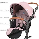Прогулочная коляска EL Camino inCity ME 1068 Pale Pink