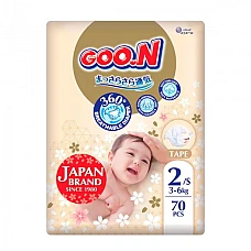 Подгузники Goo.N Premium Soft для детей (S, 3-6 кг, 70 шт) (F1010101-153) Подгузники Goo.N Premium Soft для детей (S, 3-6 кг, 70 шт) (F