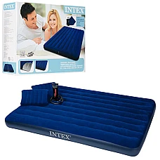  Двухспальный надувной матрас с подушками Intex Classic Downy