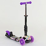 Дитячий самокат 5 в 1 Best Scooter Абстракція Фіолетовий (97240)