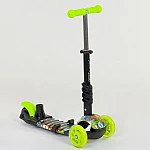 Дитячий самокат 5 в 1 Best Scooter Абстракція Зелений (97630)