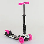 Дитячий самокат 5 в 1 Best Scooter Абстракція Малиновий (58420)