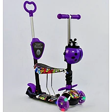 Детский самокат 5 в 1 Best Scooter Абстракция Темно-фиолетовы