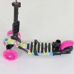 Дитячий самокат 5 в 1 Best Scooter Абстракція Яскраво-рожевий (62310)