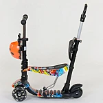 Дитячий самокат 5 в 1 Best Scooter Абстракція Чорний з помаранчевим (15600)