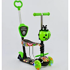 Дитячий самокат 5 в 1 Best Scooter Абстракція Салатовий (3365