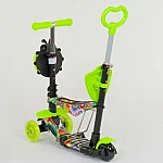 Дитячий самокат 5 в 1 Best Scooter Абстракція Салатовий (33650)