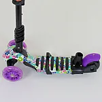 Дитячий самокат 5 в 1 Best Scooter Абстракція Фіолетовий (68995)