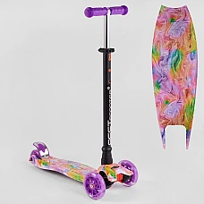 Дитячий самокат Best Scooter Maxi A 779-2435 Фіолетовий принт