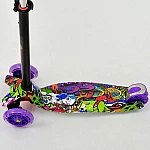 Дитячий самокат Best Scooter Maxi A 24646/779-1390 Фіолетовий принт