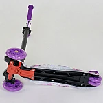 Дитячий самокат Best Scooter Maxi A 25464/779-1319 Фіолетовий з квітами