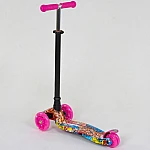 Дитячий самокат Best Scooter Maxi A 24651 Рожевий принт