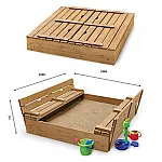 Детская песочница с крышкой Sportbaby-28