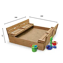 Детская песочница с крышкой Sportbaby-28