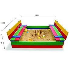 Детская песочница с крышкой Sportbaby-29