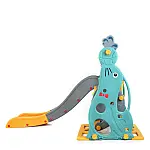 Дитячий набір Гірка + гойдалка + баскетбол Bambi WM19020-5 Зелено-сіро-жовтий