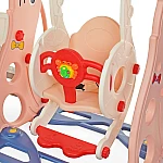 Дитячий набір Гірка + гойдалка + баскетбол Bambi WM19020-8 Персиково-синій