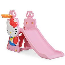 Горка с баскетбольным кольцом Bambi HK2018-1B Розово-красный 