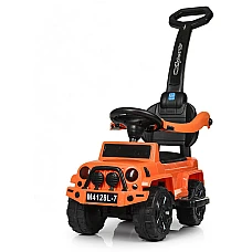 Машинка-каталка 2 в 1 Bambi M 4128L-7 Оранжевый