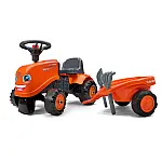 Трактор-каталка з причепом Falk 260C Kubota Червоний
