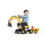 Екскаватор із причепом Falk 135A JCB Жовтий