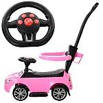 Дитяча машинка каталка-толокар 2 в 1 Bambi M 3503B-8 Рожевий
