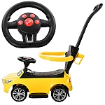 Дитяча машинка каталка-толокар 2 в 1 Bambi M 3503C-6 Жовтий