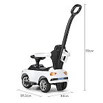 Дитяча машинка каталка-толокар 2 в 1 Bambi M 3503B(MP3)-1 Білий
