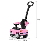 Дитяча машинка каталка-толокар 2 в 1 Bambi M 3503C(MP3)-8 Рожевий