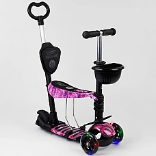 Дитячий самокат 5 в 1 Best Scooter Абстракція New Фіолетовий 