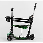 Дитячий самокат 5 в 1 Best Scooter S 9358 Чорний з зеленим