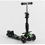 Дитячий самокат 5 в 1 Best Scooter S 9358 Чорний з зеленим