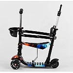 Дитячий самокат 5 в 1 Best Scooter S 6908 Чорний з помаранчевим