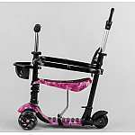 Дитячий самокат 5 в 1 Best Scooter S 5099 Чорний з рожевим