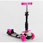 Дитячий самокат 5 в 1 Best Scooter S 6106 Рожевий
