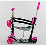 Дитячий самокат 5 в 1 Best Scooter S 4101 Рожевий з блакитним